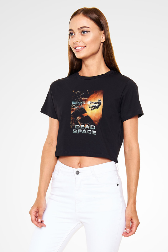 Dead Space Siyah  Crop Top Tişört