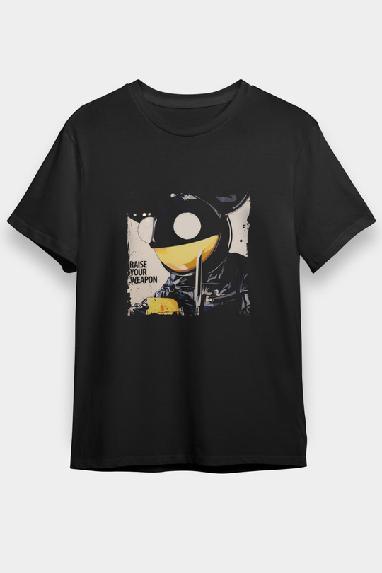 Deadmau5 Baskılı Unisex Siyah Tişört