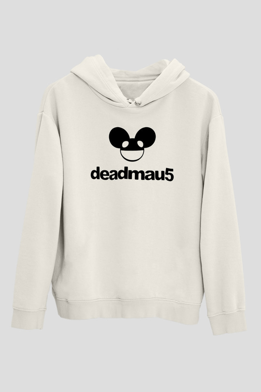 Deadmau5 Beyaz Unisex Kapşonlu Sweatshirt