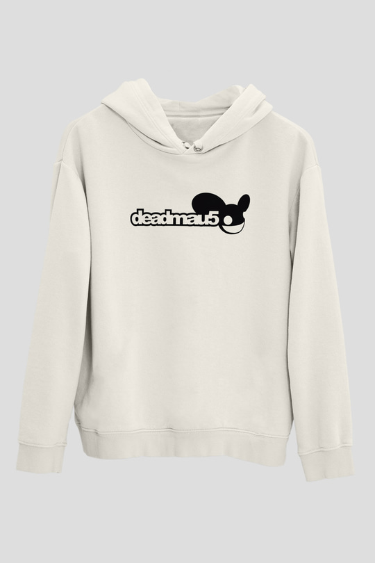 Deadmau5 Beyaz Unisex Kapşonlu Sweatshirt