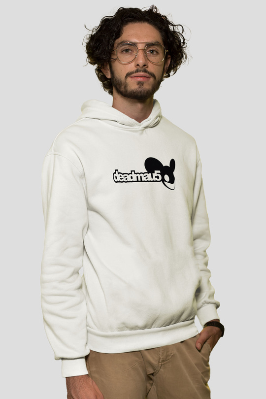 Deadmau5 Beyaz Unisex Kapşonlu Sweatshirt