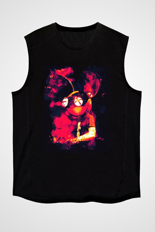 Deadmau5 Siyah Unisex Kolsuz Tişört