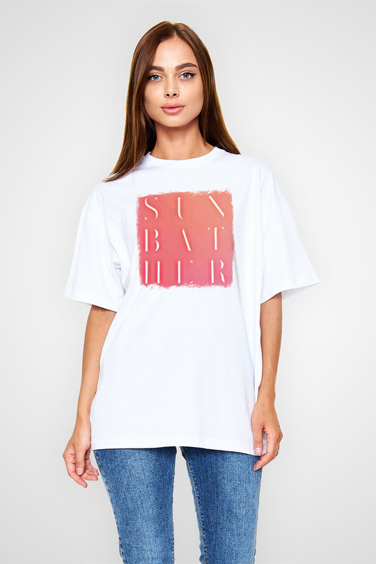Deafheaven Baskılı Unisex Beyaz Oversize Tişört