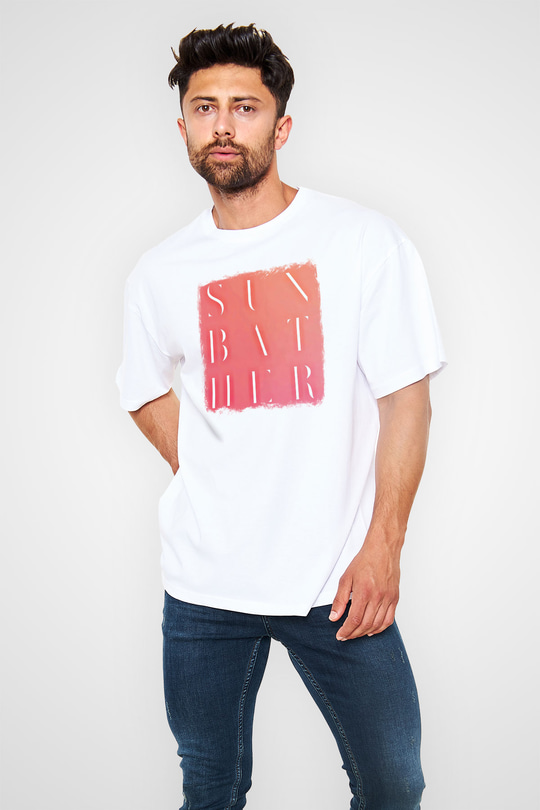 Deafheaven Baskılı Unisex Beyaz Oversize Tişört