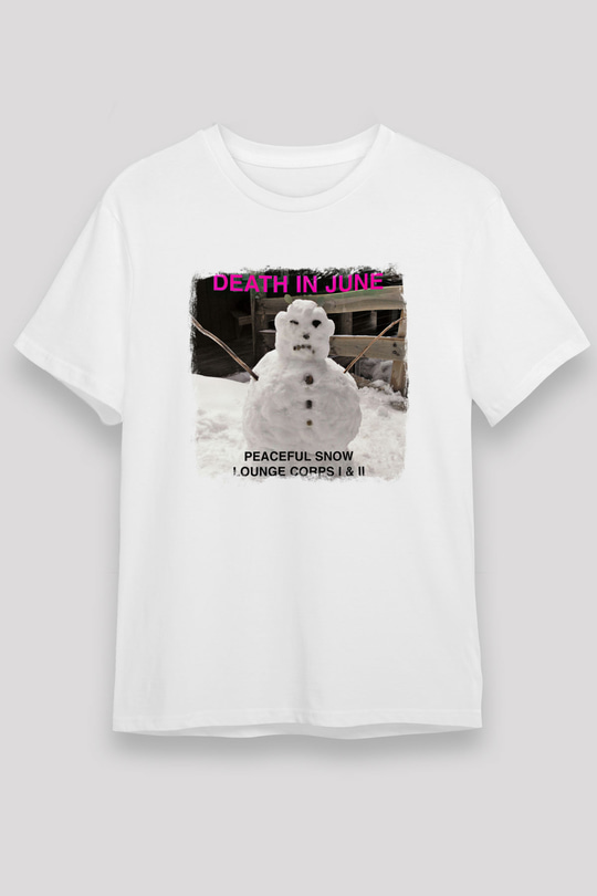 Death in June Baskılı Unisex Beyaz Tişört