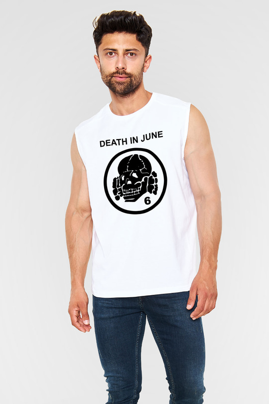 Death in June Beyaz Unisex Kolsuz Tişört