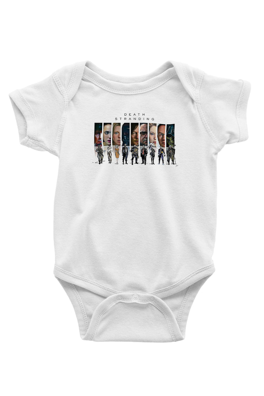 Death Stranding Baskılı Beyaz Unisex Bebek Body - Zıbın