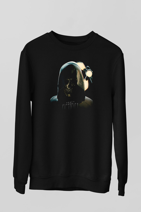 Death Stranding Baskılı Unisex Siyah Sweatshirt