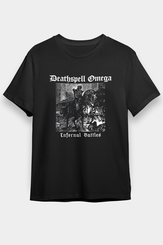 Deathspell Omega Baskılı Unisex Siyah Tişört - Tshirt