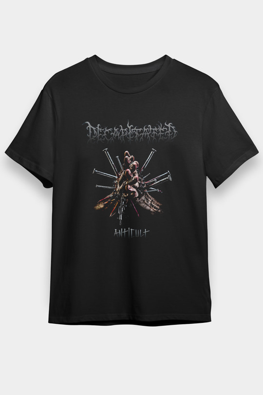 Decapitated Baskılı Unisex Siyah Tişört - Tshirt