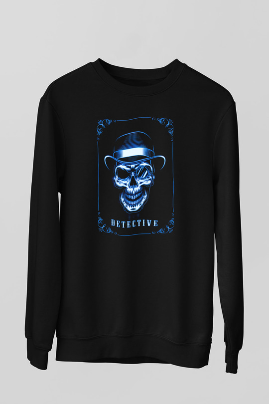 Dedektif Siyah Unisex Sweatshirt