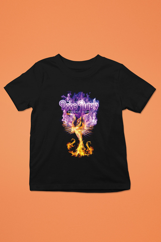 Deep Purple Baskılı Siyah Unisex Çocuk Tişört