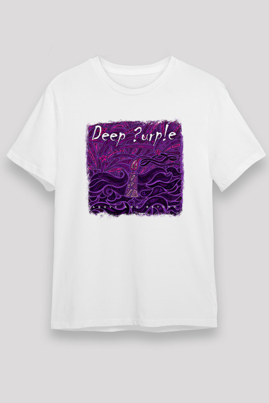 Deep Purple Baskılı Unisex Beyaz Tişört