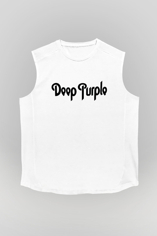 Deep Purple Beyaz Unisex Kolsuz Tişört