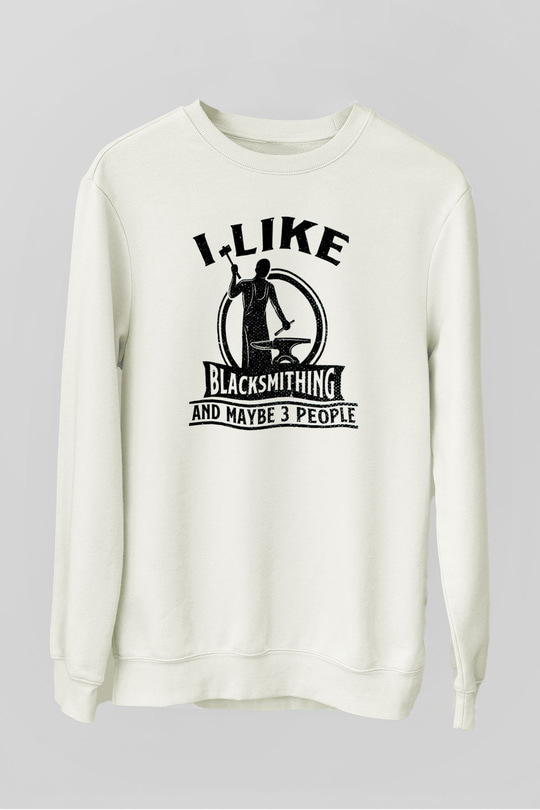 Demirci Beyaz Unisex Sweatshirt
