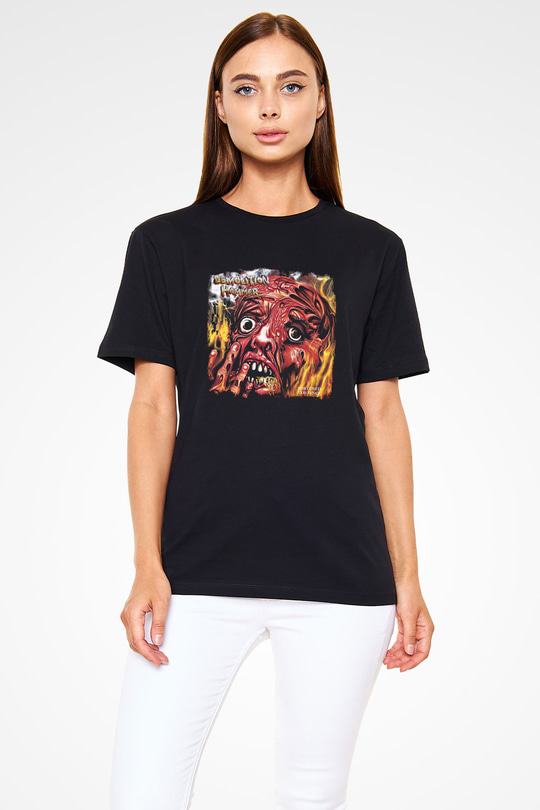 Demolition Hammer Baskılı Unisex Siyah Tişört