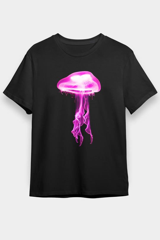 Deniz canlıları Siyah Unisex Tişört T-Shirt - TişörtFabrikası