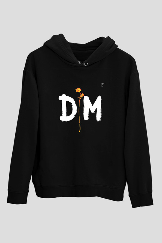 Depeche Mode Baskılı Unisex Siyah Hoodie