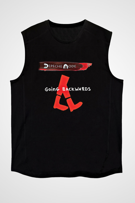 Depeche Mode Baskılı Unisex Siyah Kolsuz Tişört