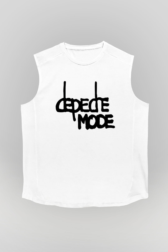 Depeche Mode Beyaz Unisex Kolsuz Tişört