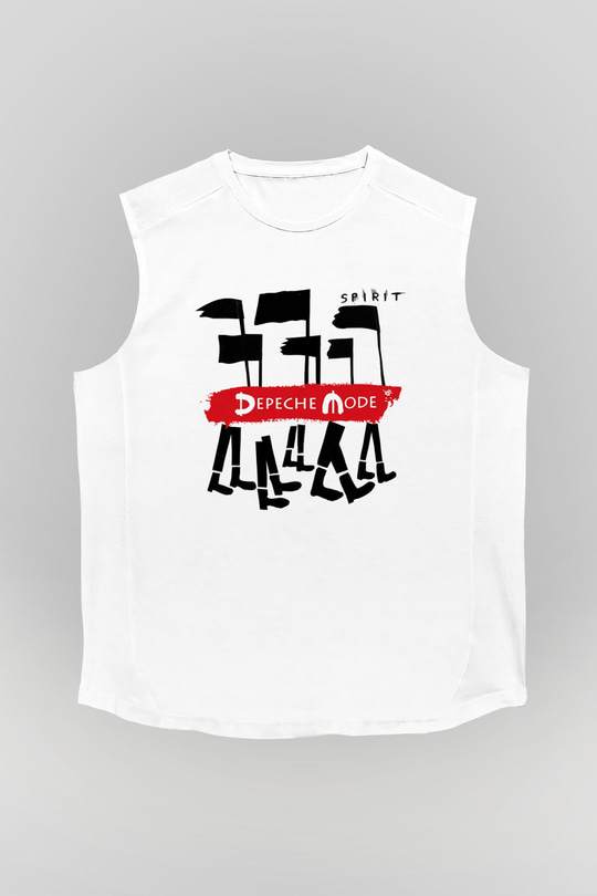 Depeche Mode Beyaz Unisex Kolsuz Tişört