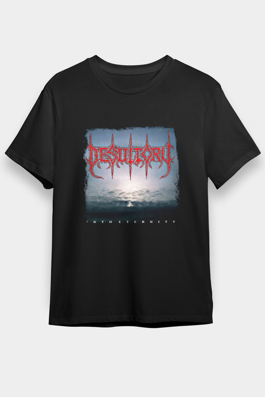 Desultory Baskılı Unisex Siyah Tişört