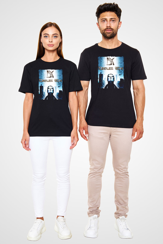 Deus Ex Siyah Unisex Tişört T-Shirt