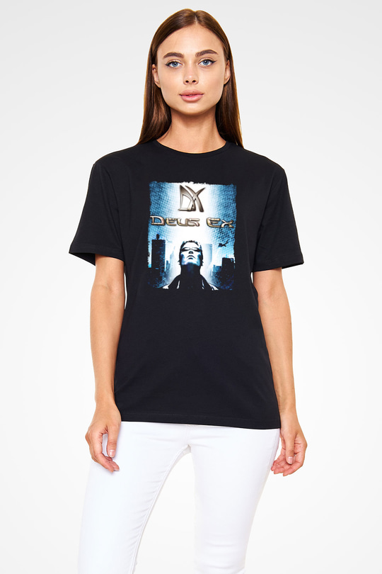Deus Ex Siyah Unisex Tişört T-Shirt