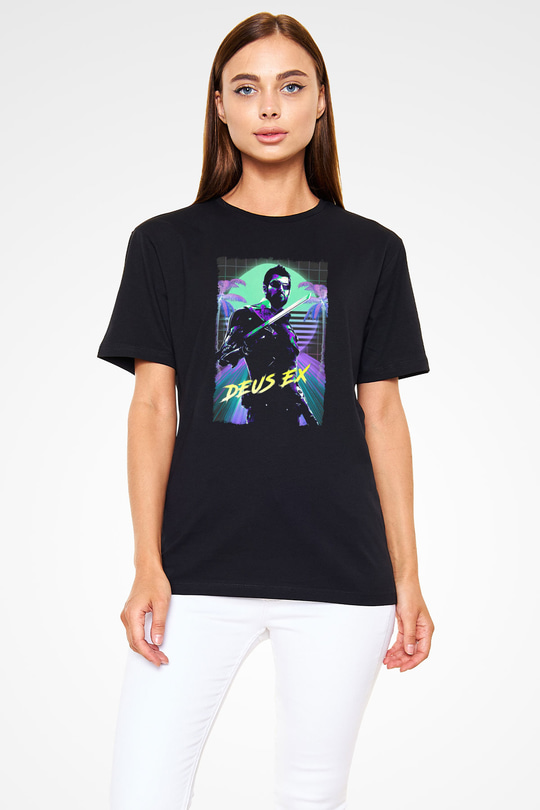 Deus Ex Siyah Unisex Tişört T-Shirt