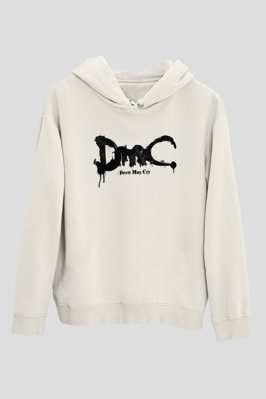 Devil May Cry Beyaz Unisex Kapşonlu Sweatshirt