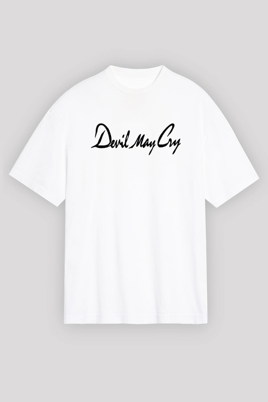 Devil May Cry Beyaz Unisex Oversize Tişört T-Shirt