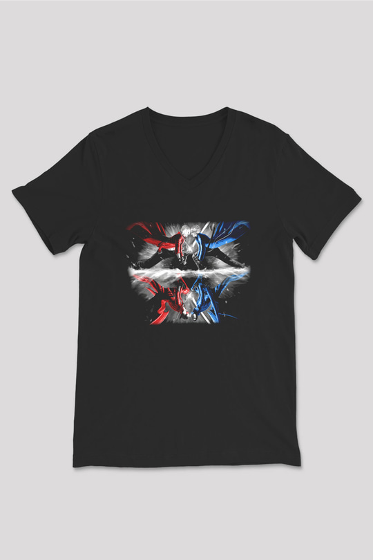 Devil May Cry Siyah Unisex V Yaka Tişört T-Shirt