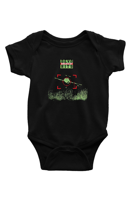 Devo Baskılı Unisex Siyah Bebek Body - Zıbın