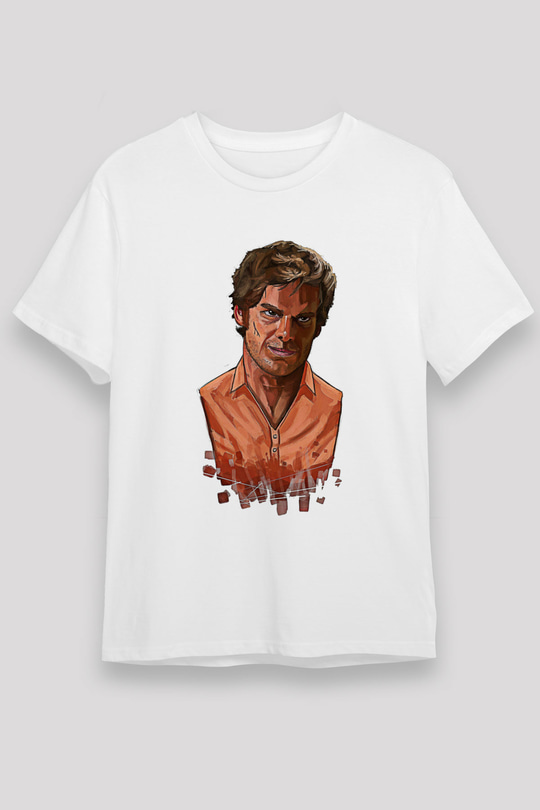 Dexter Unisex Baskılı Beyaz Tişört - Tshirt