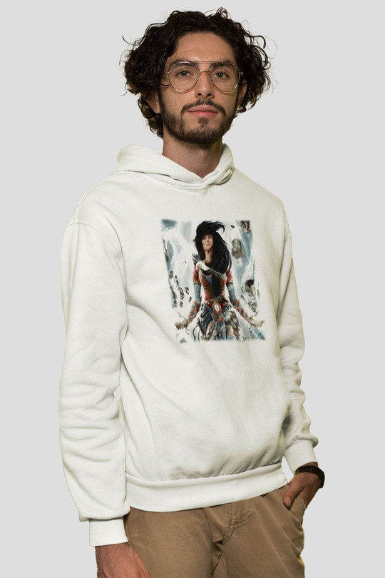 Diablo Beyaz Unisex Hoodie