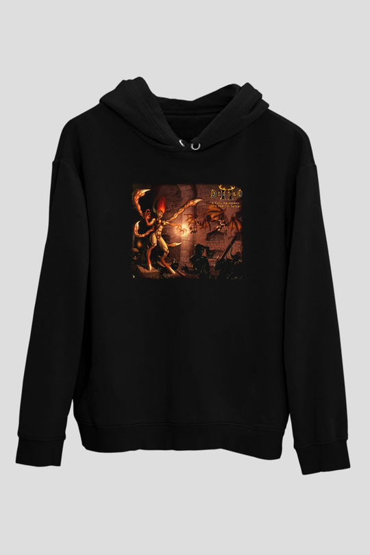 Diablo Siyah Unisex Hoodie