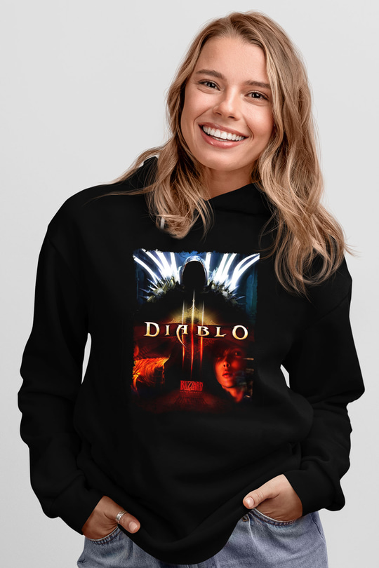 Diablo Siyah Unisex Hoodie
