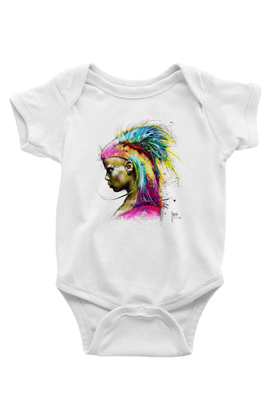 Die Antwoord Baskılı Beyaz Unisex Bebek Body - Zıbın
