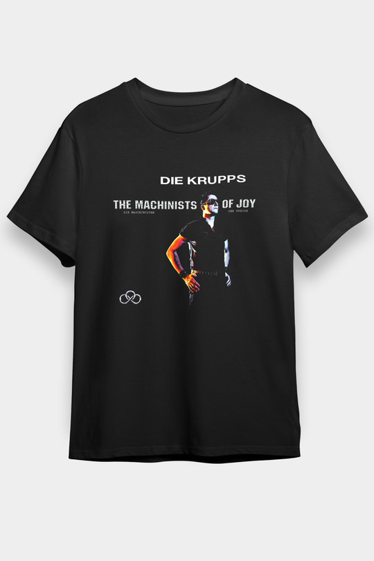 Die Krupps Baskılı Unisex Siyah Tişört