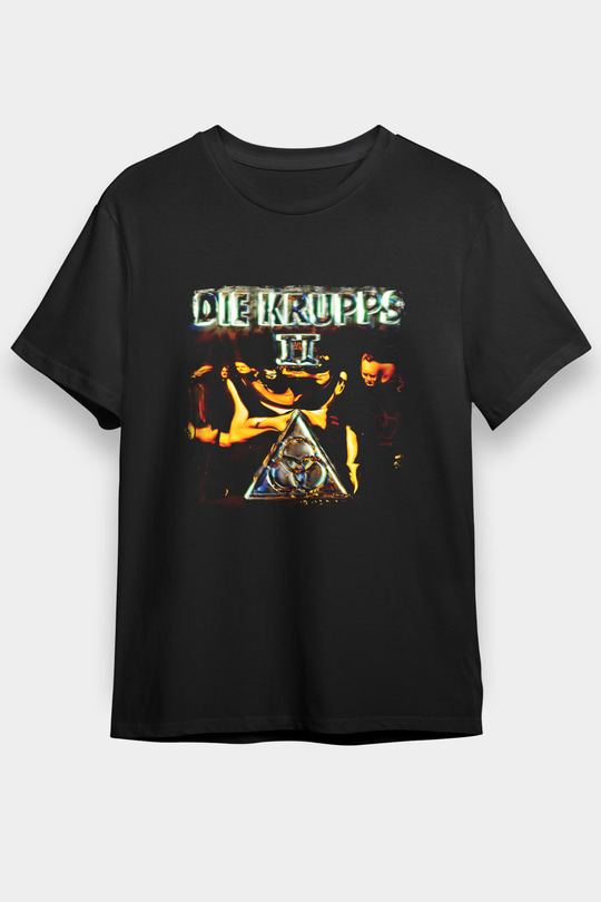 Die Krupps Baskılı Unisex Siyah Tişört