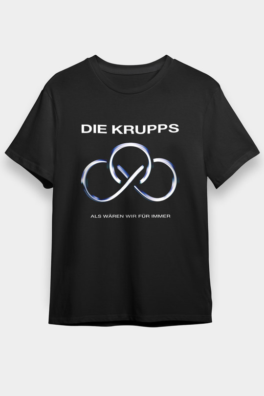 Die Krupps Baskılı Unisex Siyah Tişört