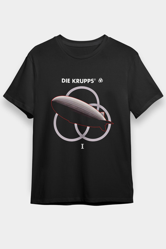Die Krupps Baskılı Unisex Siyah Tişört