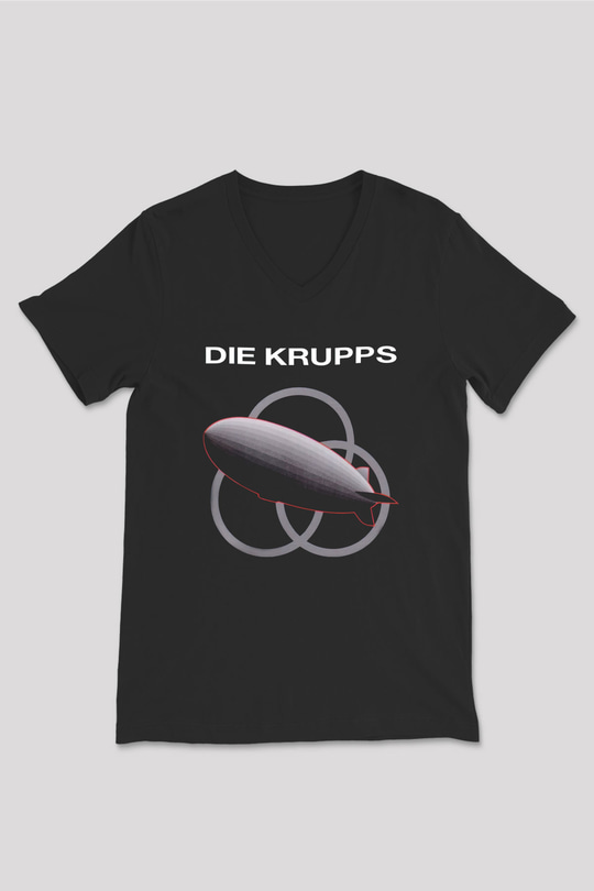 Die Krupps Siyah Unisex V Yaka Tişört