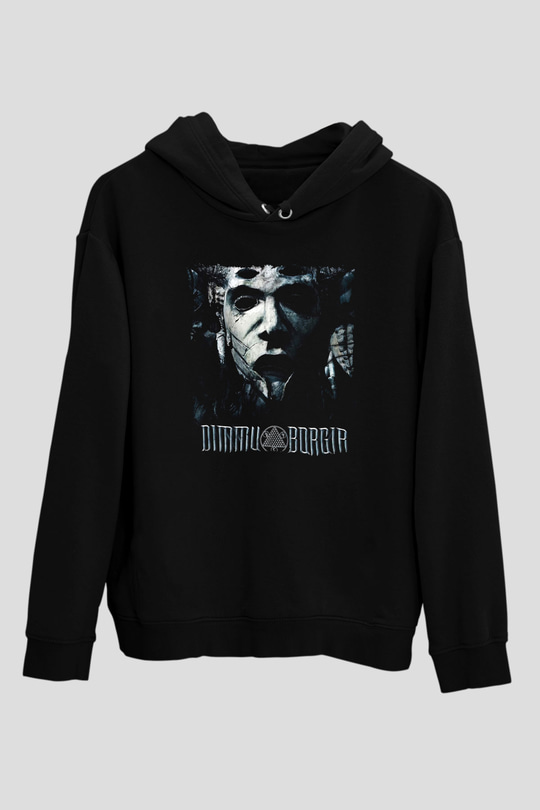 Dimmu Borgir Baskılı Unisex Siyah Kapüşonlu Sweatshirt