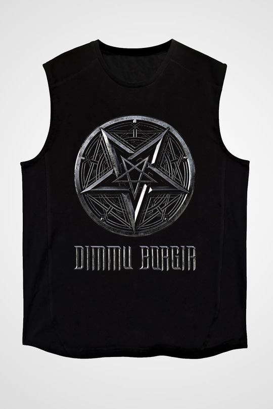 Dimmu Borgir Baskılı Unisex Siyah Kolsuz Tişört - Tshirt
