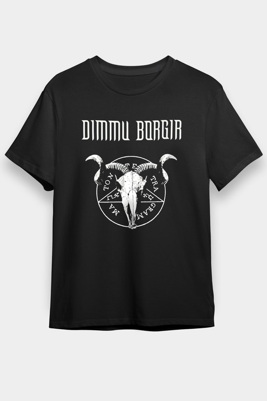 Dimmu Borgir Baskılı Unisex Siyah Tişört - Tshirt