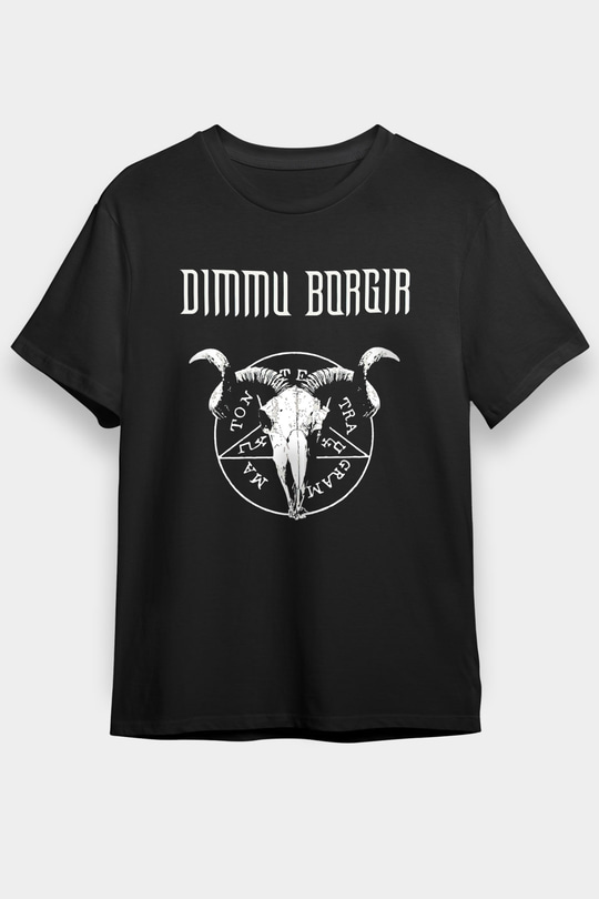 Dimmu Borgir Baskılı Unisex Siyah Tişört - Tshirt