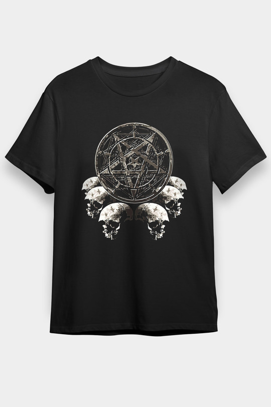 Dimmu Borgir Baskılı Unisex Siyah Tişört - Tshirt