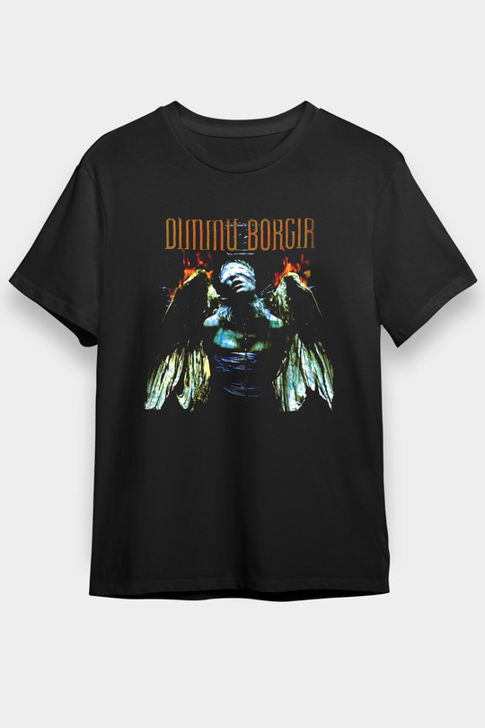 Dimmu Borgir Baskılı Unisex Siyah Tişört - Tshirt