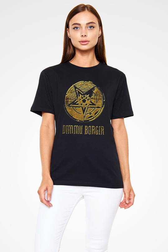 Dimmu Borgir Baskılı Unisex Siyah Tişört - Tshirt